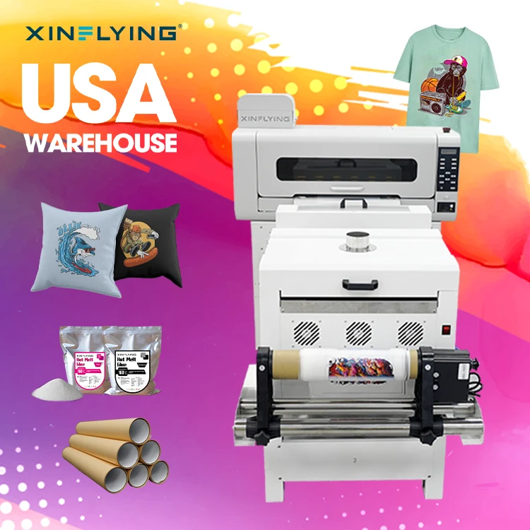 XinFlying Digital DTF Printer I1600 for Small Business All In One DTF Printer with Powder Shaking Machine