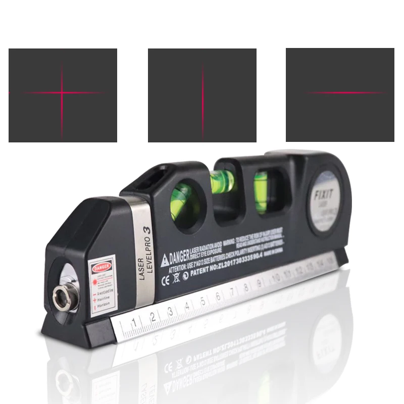 
Multipurpose Laser Level Practical Horizon Vertical Measure Tape 8FT Horizon Diagnostic-tool Laser Dumpy Level l Measure Aligner 