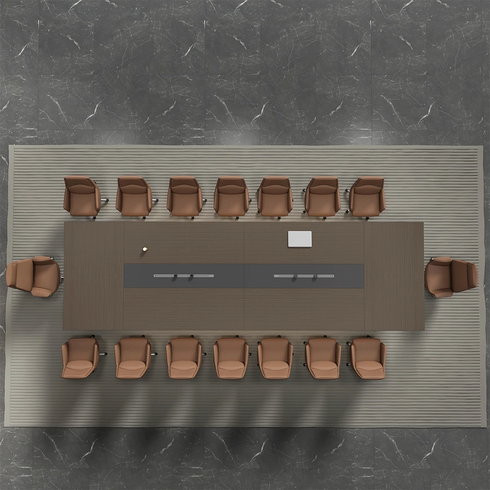 Customized 8 10 12 14 16 Person Conference Room Desk Seat Rectangular Meeting Big Conference Table For Office Furniture