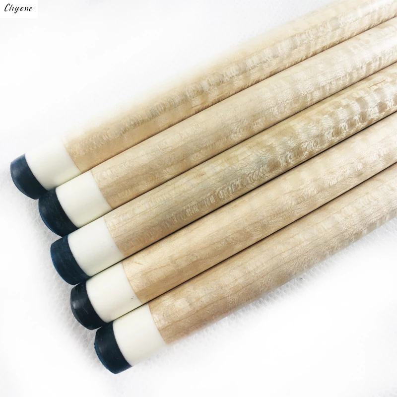 Chyone 12/13mm very straight 12pcs spliced  curly maple shaft with carbon fiber tube inside carom cue shaft pool cue shaft