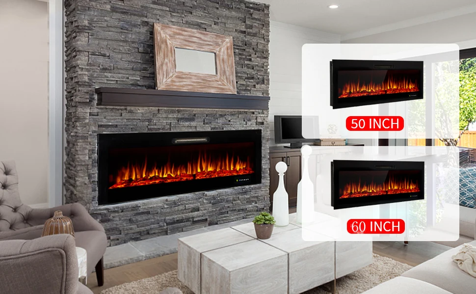 9 Flame Colors Wall Mount Fire Place Decorative Fake Flame Electric Fireplace Wall Fireplaces Electric Fireplace