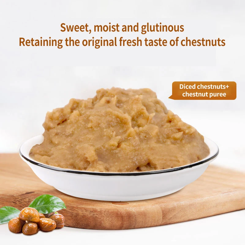 Canned chestnut puree 900g instant canned chestnut chestnut paste baked dessert for milk tea shop