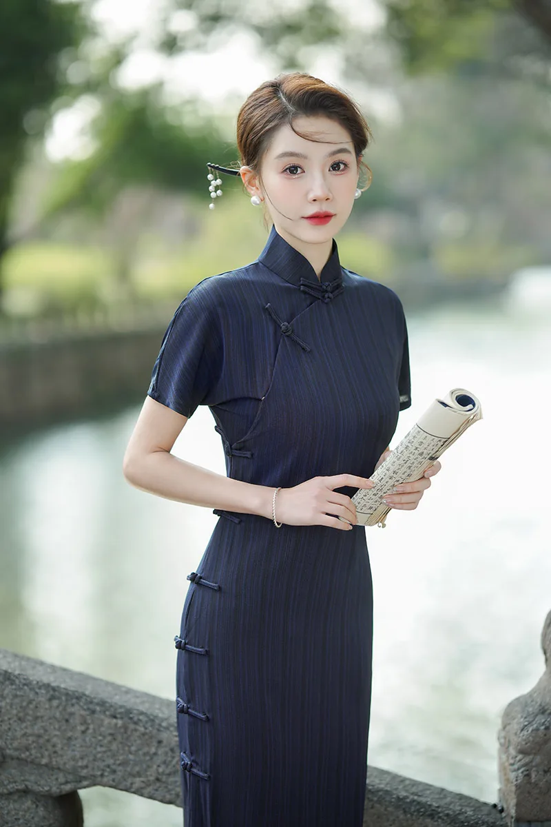 Online Wholesale Women Summer Qipao Dress Chinese Traditional Cheongsam clothes