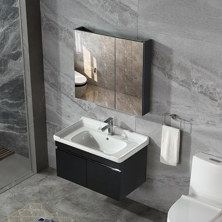 
2021 new waterproof bathroom mirror cabinet bathroom cabinet combination 