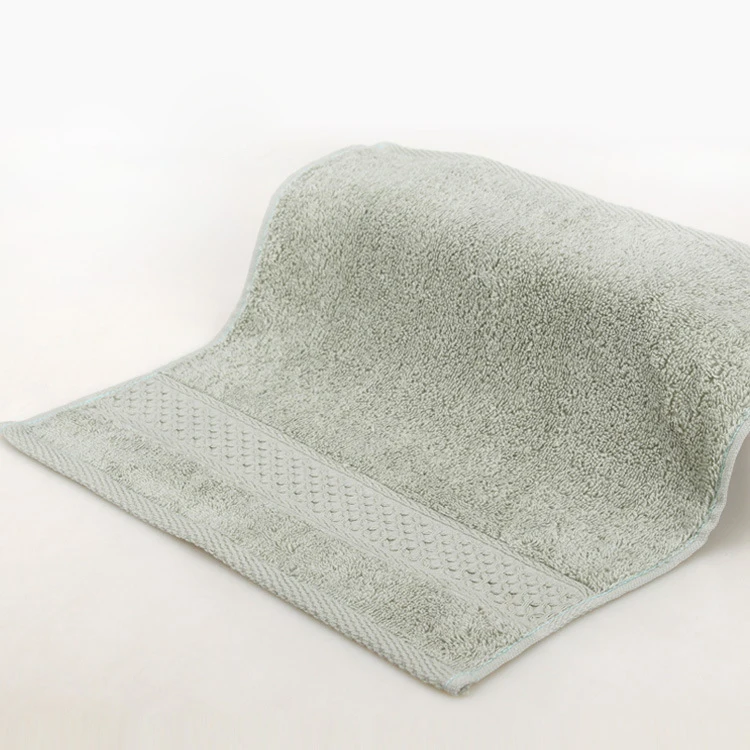 
Factory price wholesale custom logo bulk cheap 100 organic cotton small dark blue hotel gift terry face towel 