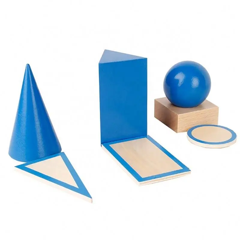 Math Game Mathematical 3d Geometry Stereo Group toddler learning educational toys wooden montessori