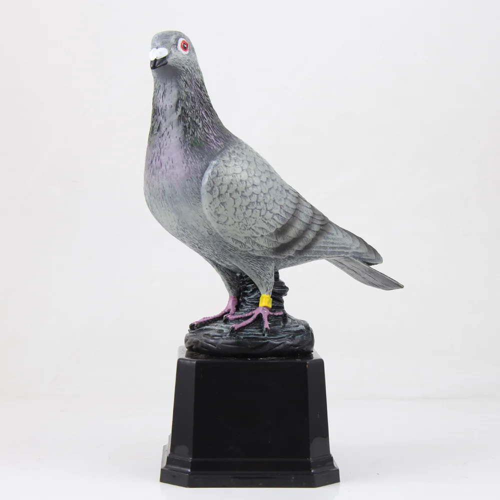 Factory direct sale Pigeon design resin trophy award many base wholesale price