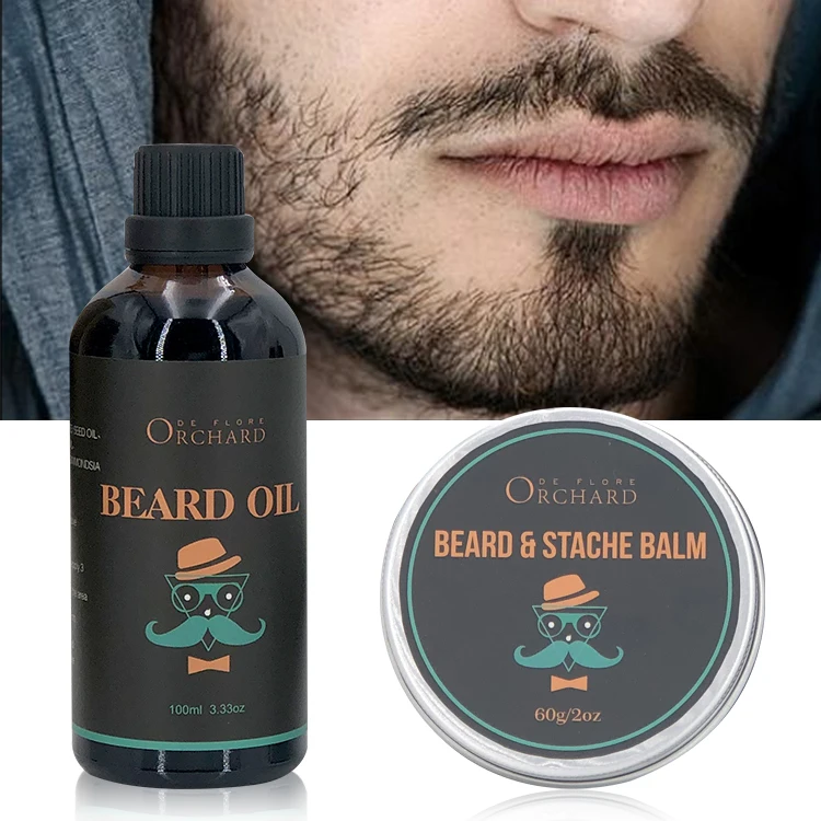 Beard growth oil smooth beard care set organic beard oil for men