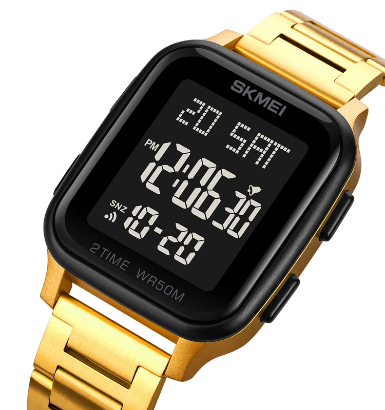 Top selling skmei 1859 jam tangan  rectangular 50 meters water resistance digital watch sport watch men wrist