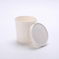 Eco- friendly paper soup cup square shape instant noodle cup noodles packaging