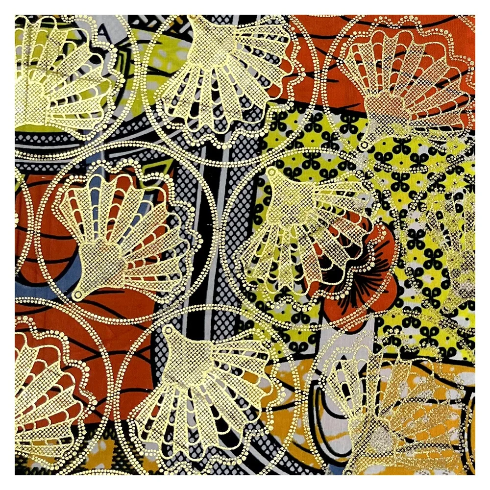 Mikemaycall 100% cotton Ankara prints fabrics African fabrics  super golden grand wax