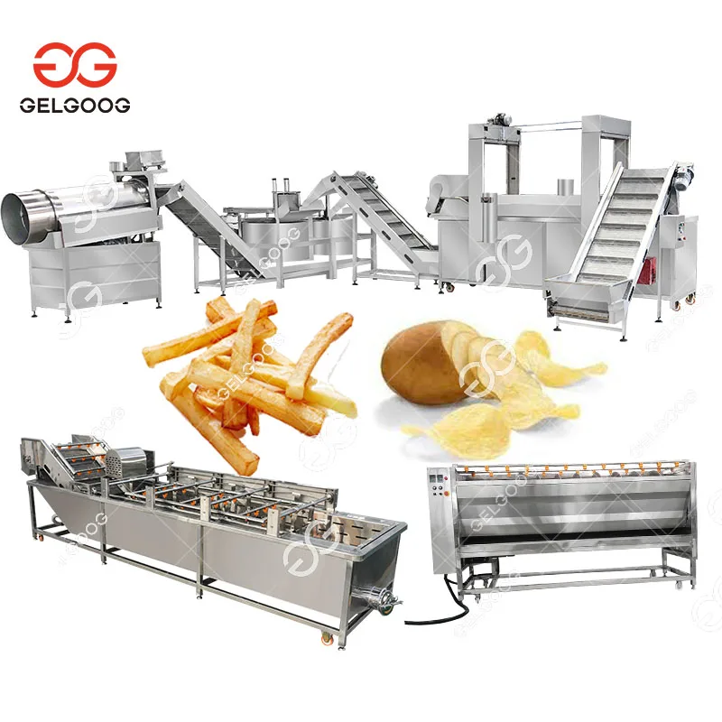 Continuous Fryers Automatically Frying Potato Chips Machine For Sale