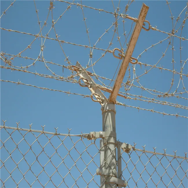 Chain Link Security Fence with Razor Barbed Wire for High Level Security