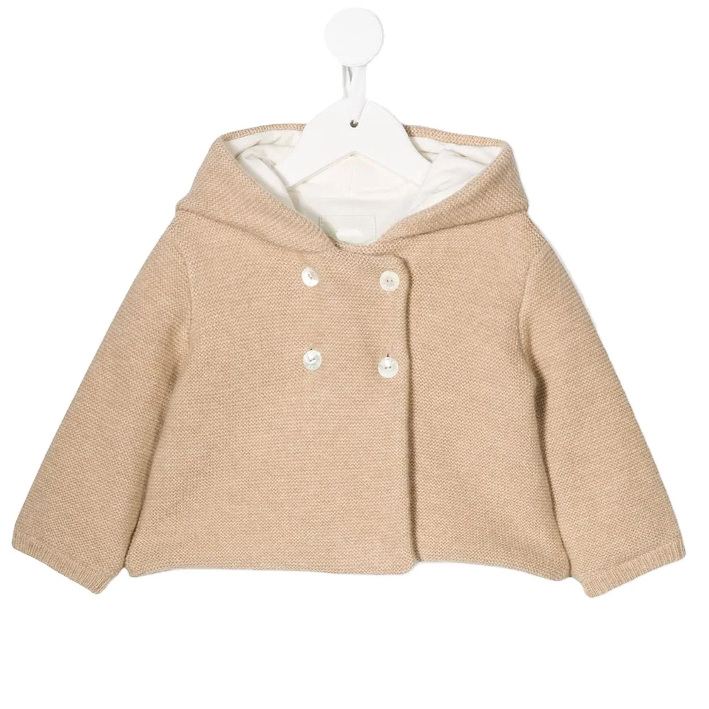 
Children Korean Version Private Pure Hooded Jacket Fall New Hood Wool Coat 