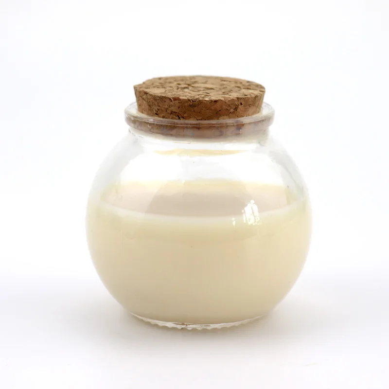 Chinese manufacturer lead-free glass Pudding cup Thickened Milk cup Heat resistant Yogurt bottle cork customized