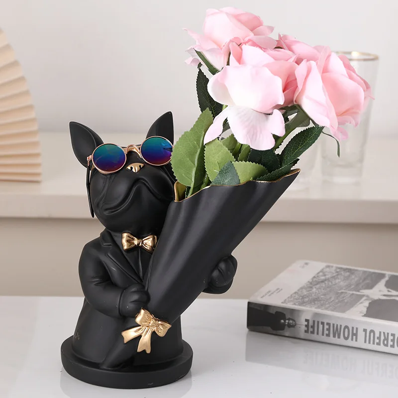 Flower Arrangement For Dogs And Dogs Interior Living Room Elephant Resin Decoration Home Living Room Tv Cabinet Decoration