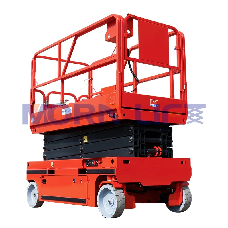 MORN professional 6m-14m electric scissor lift/truck mounted scissor man lift aerial work platform for maintenance