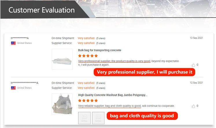 Popular and high quality bulk bags big bags  with various sizes are widely used for flowable and dry products 1000kg