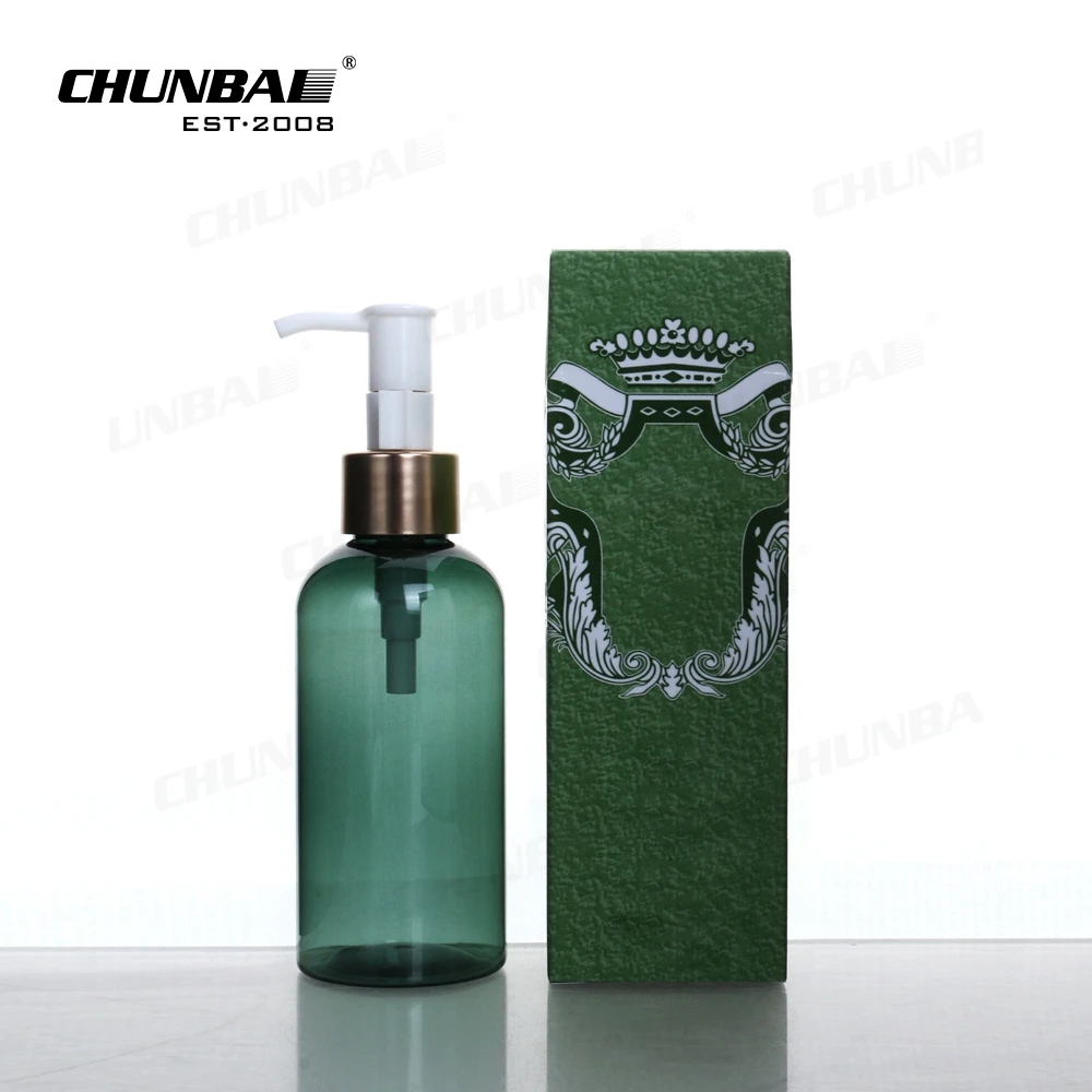 High Quality 1 Oz Wheat Straw Shampoo Modern Empty Fancy 100 Ml Cosmetics Packaging Frost Bottle With Rose Gold Cap Lids