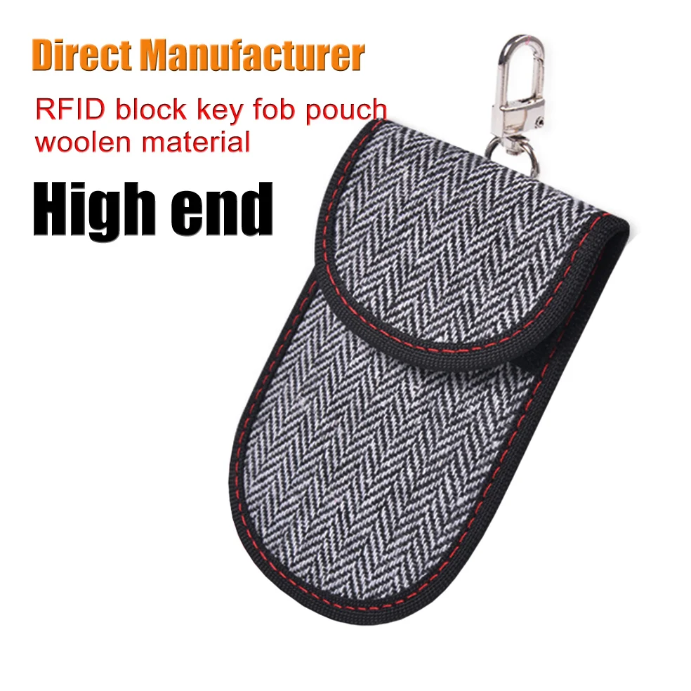 
Wool signal shielding bag Faraday Key Fob bag 