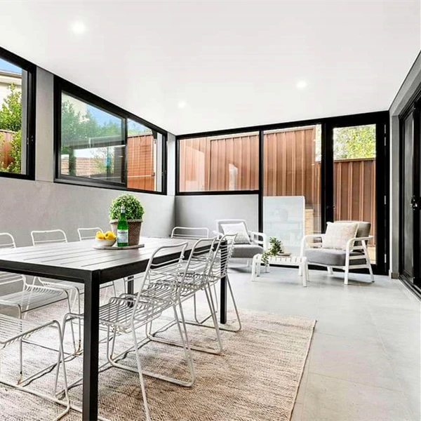 
Australia system aluminum frame house entry door aluminium glass hinge doors 