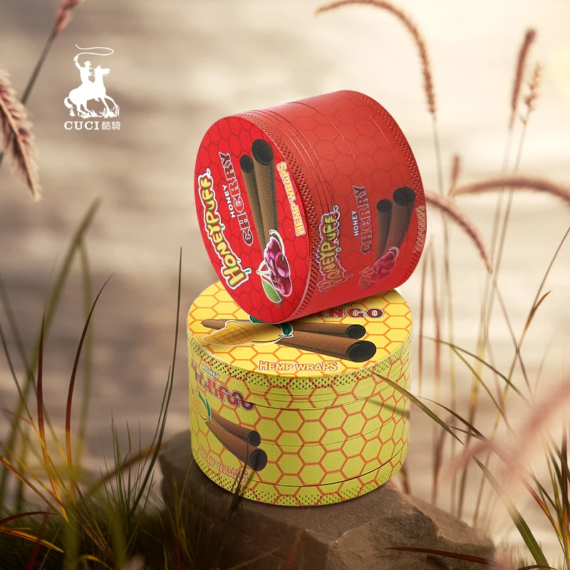 Tobacco grinder custom full print  printed smoke grinding 50mm smoking accessories