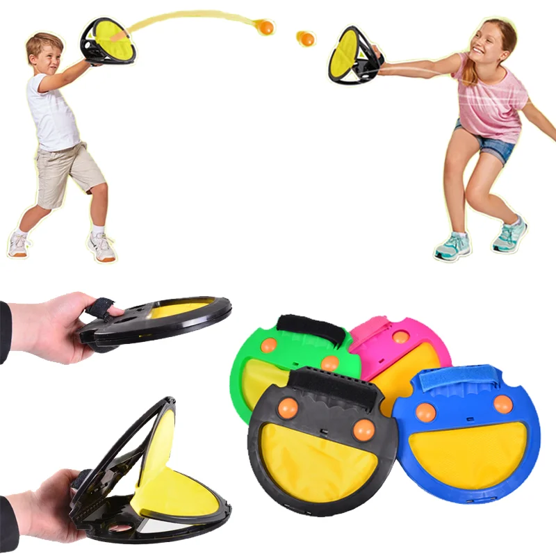 Outdoor Children Sport Training Toys Launch Racket Throw Squap Catch Ball Game Toy Hand Grasping The Ball Racket for Kids