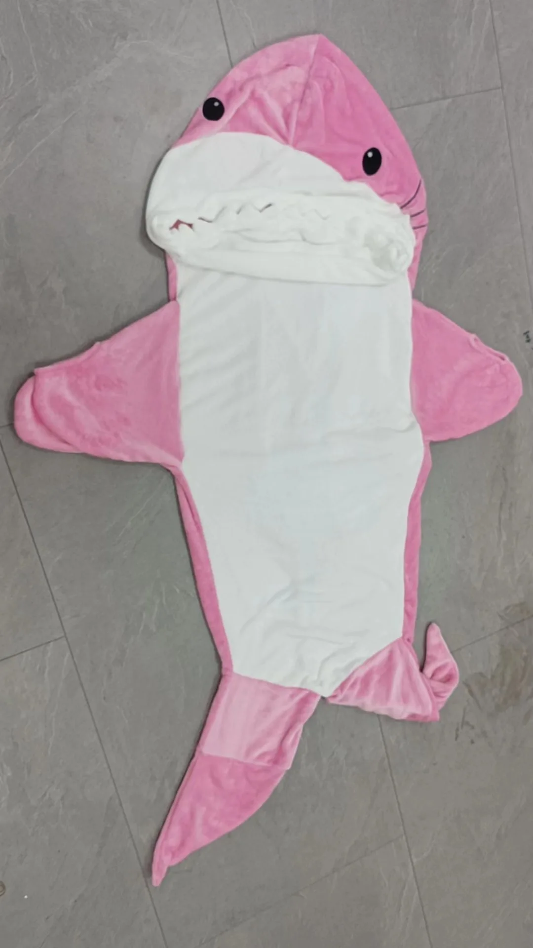 Customized new design home sleeping bag adult gift shark shaped flannel shark sleeping bag for boys and girls