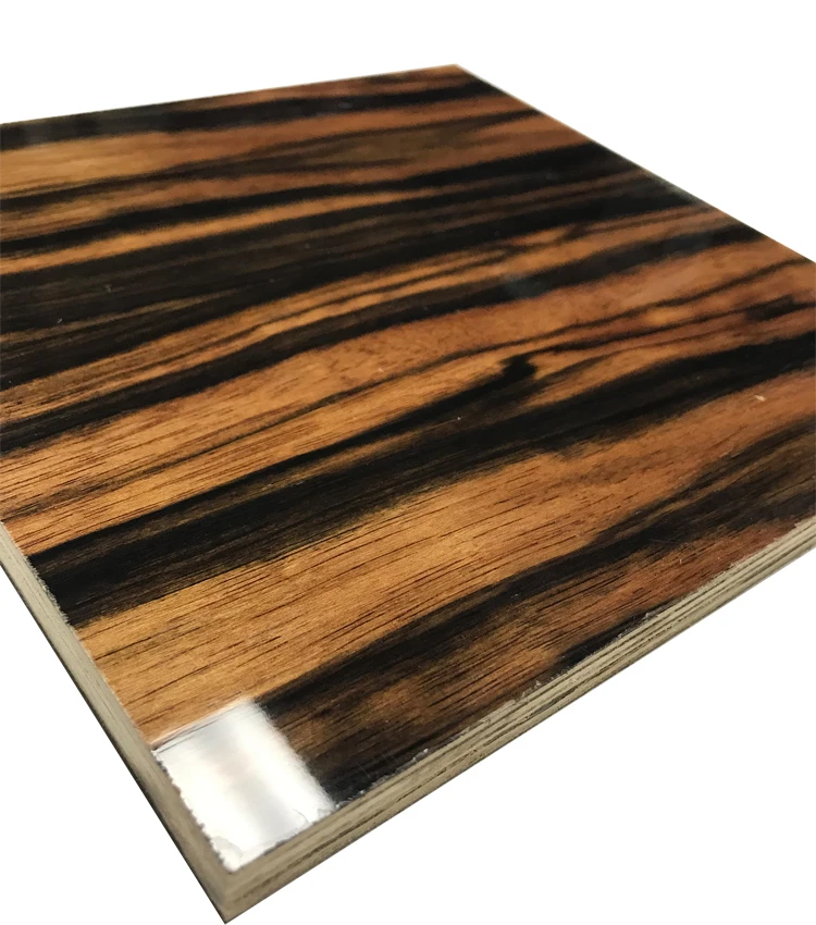 
JOYWIN brand high gloss natural ebony wood veneered plywood sheet 