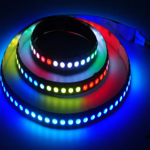 Красочные светодиодные полосы Rgb IP67 водонепроницаемые DC5V 60 90 света 40 м (2 рулона 20 м) Bluetooth Sma пейзаж