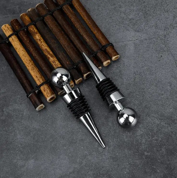 Wine Stoppers Stainless Steel Champagne Stopper  Wine Bottle Plug Sealer Convenient