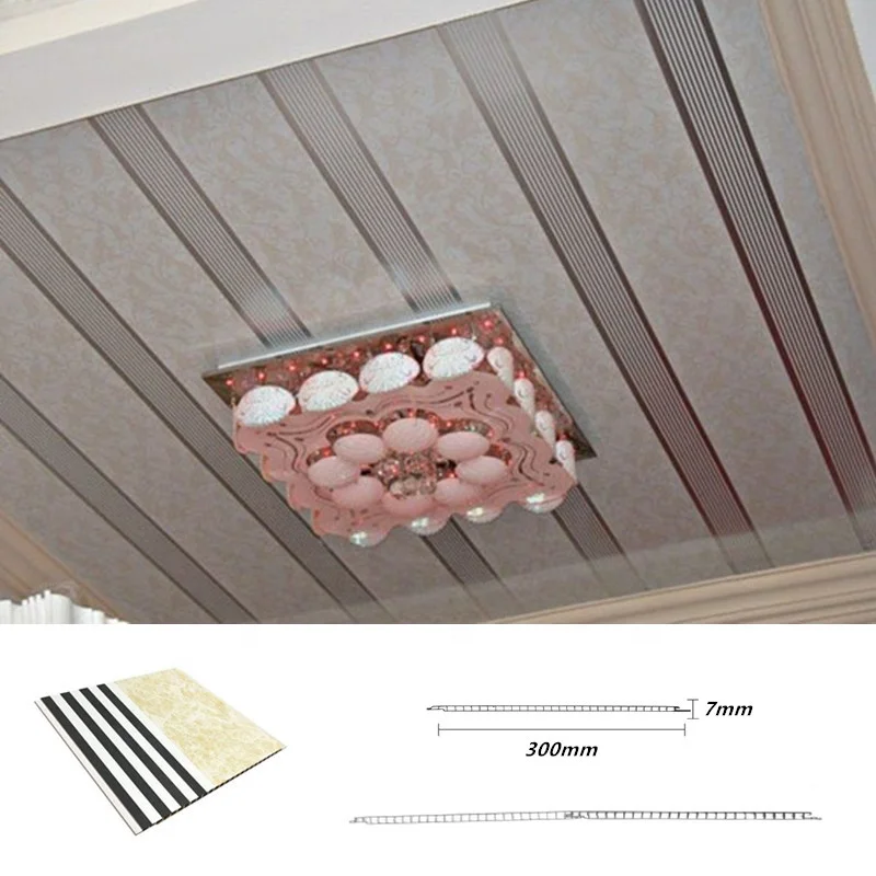 
300x7mm Interior Wall Material Pvc Plafond Panel Tendu South Africa Ceiling Stretch Film 