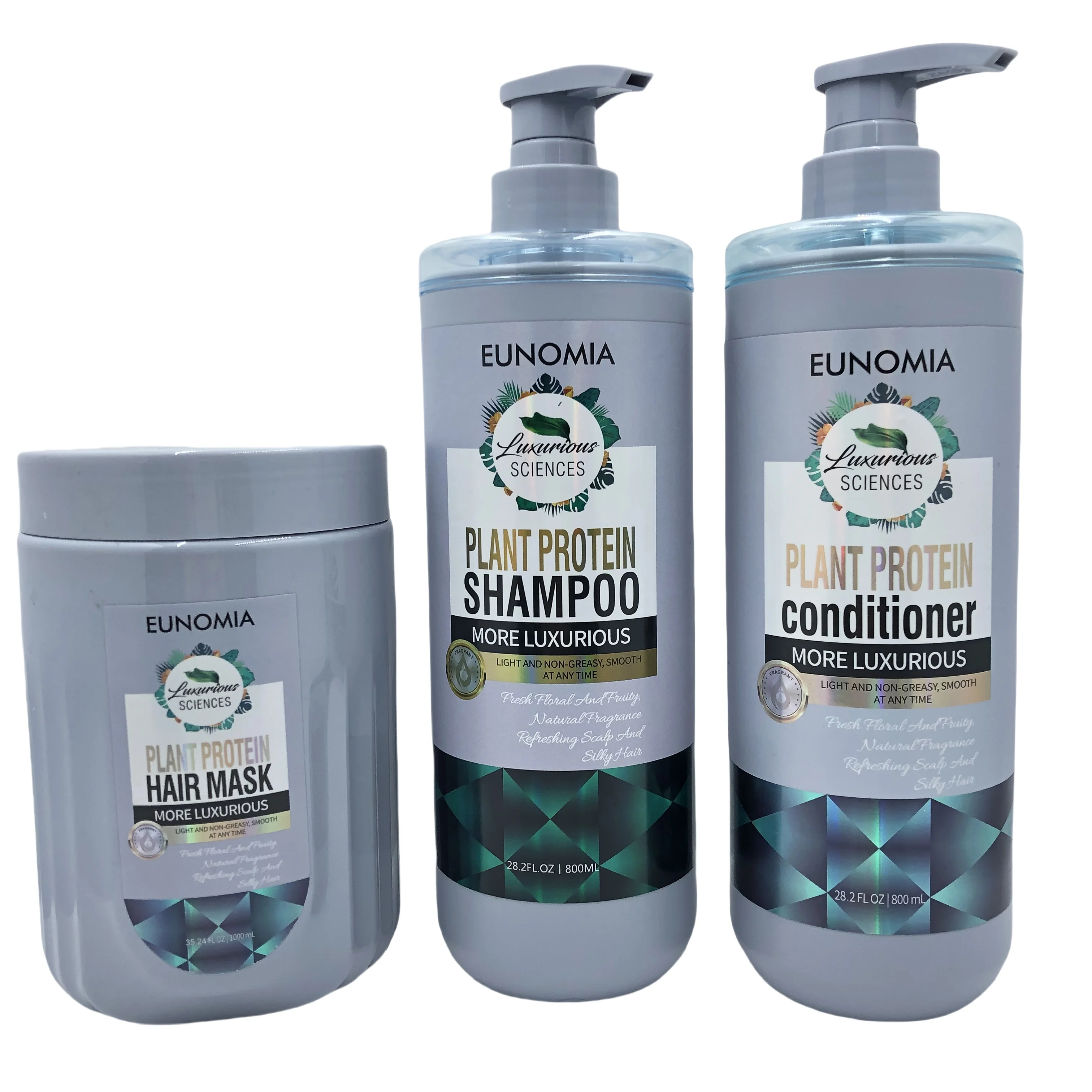 3in1 Set Eunomia Softening Shampoo 800ml Conditioner 800ml Hair Mask 1000ml