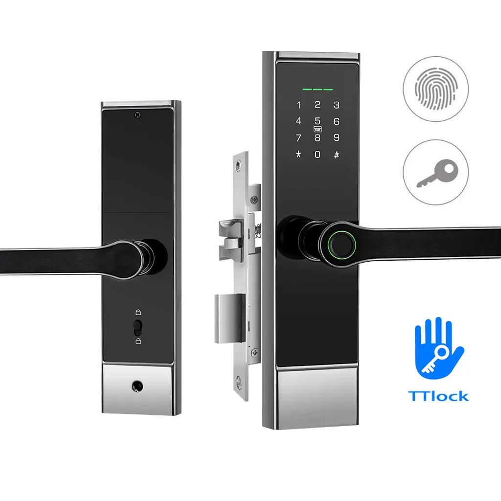 Fingerprint Locks Finger Touch Screen electronic Handle Home Locker Apartment TTlock Smart front office Door Lock with Tuya