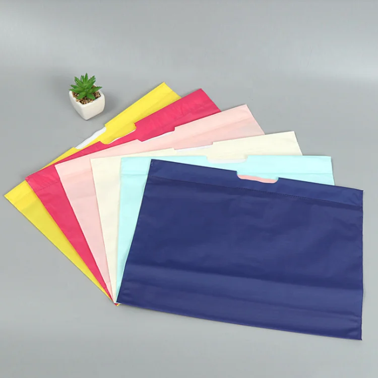 Retail packaging clothing plastic drawstring bag EVA shopping bag with handle