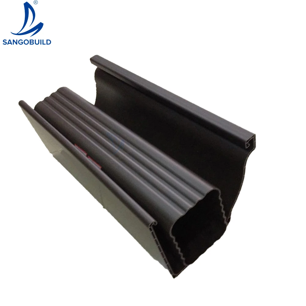 30years Pure Pvc/ASA Pressure Resistance Rain Water Gutter Roofing Gutter System for House Protect Withe Black