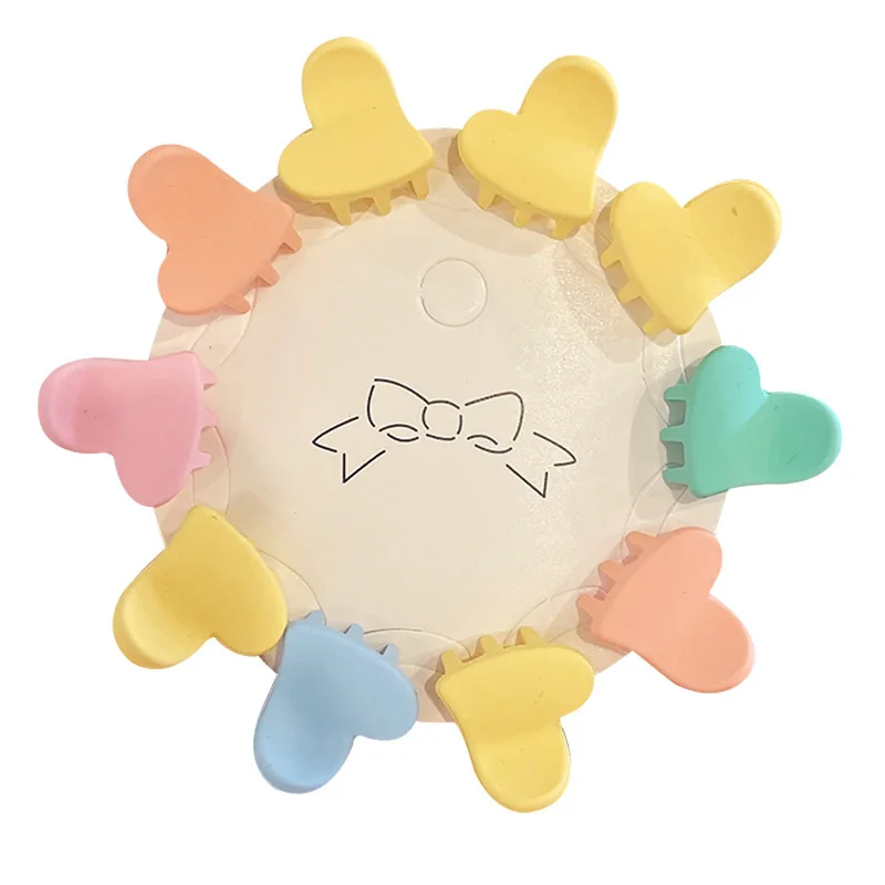Cute Candy Color Mini Kids Hair Clamp 1cm Princess Acrylic Mickey Bear Rabbit Smiley Hair Claw Clip For Baby Girls