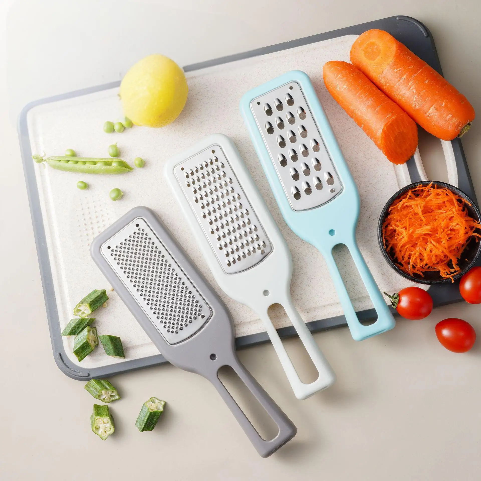 Plastic Handle Cheese Stainless Steel grater Potato cucumber garlic puree Kitchen utensils Grater Multi-functional for home use