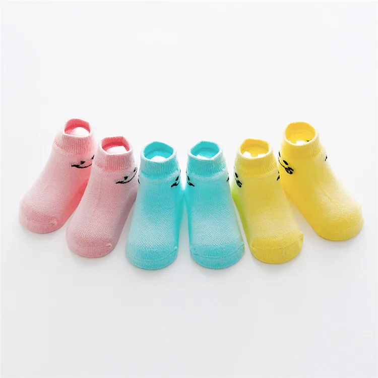 Высококачественные детские носки с улыбкой, дышащие повседневные жаккардовые носки с принтом, тонкие, в стиле экипажа, хорошее качество, зимние чулки для мальчиков