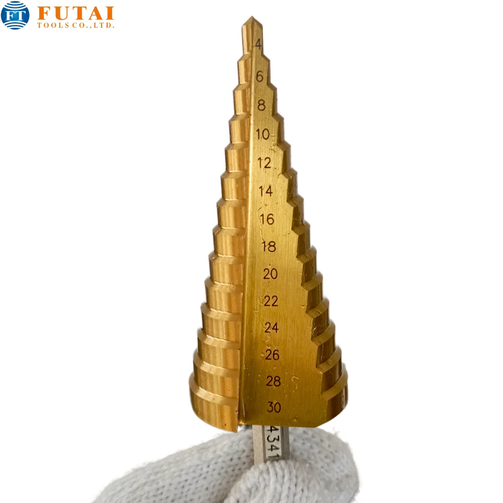 High-Speed Steel Spiral Flute Step Drills, Customizable Set for Professional Work