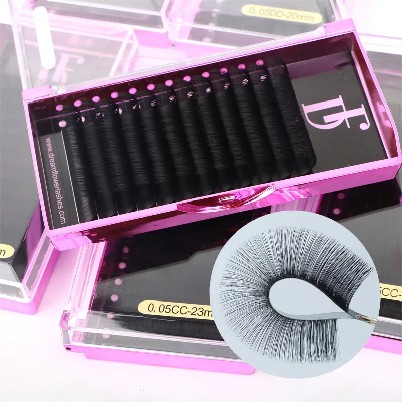 Mega cashmere lash trays wholesale fluffy mink volume eyelash extension handmade strip lash extensions