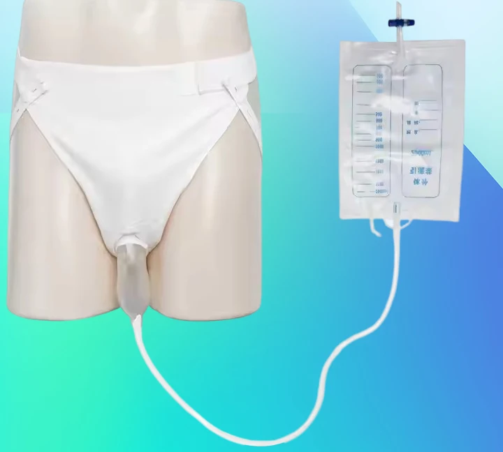 Medical External Urinate Urine Drainage Bag With Catheter And Underwear For Men Urine Collection Bag Set