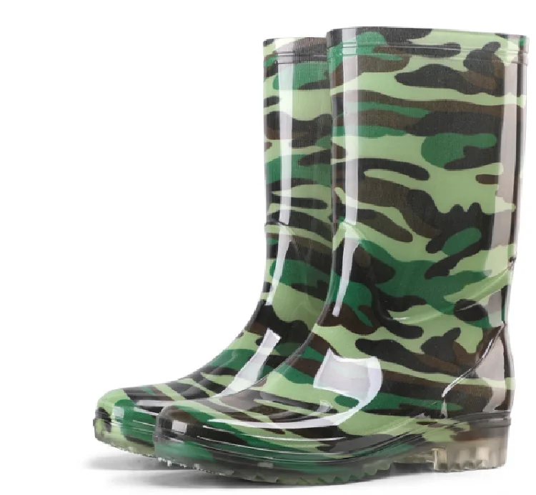 China Supplier Construction Sites Safety PVC Custom Wear-resistant Rain Boots