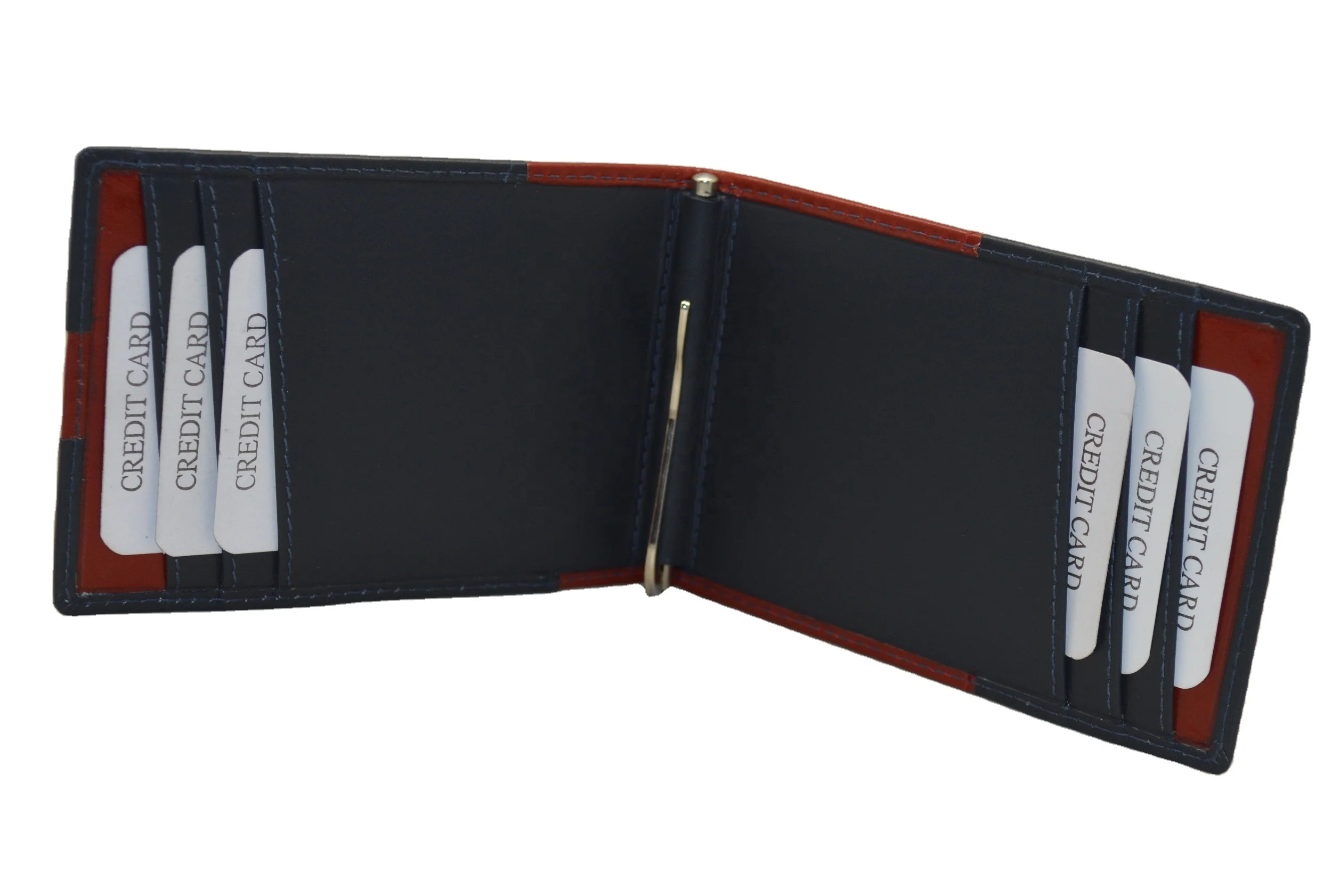 
RFID Blocking Slim Bifold Genuine Leather Minimalist Front Pocket Wallets for Men with Money Clip 