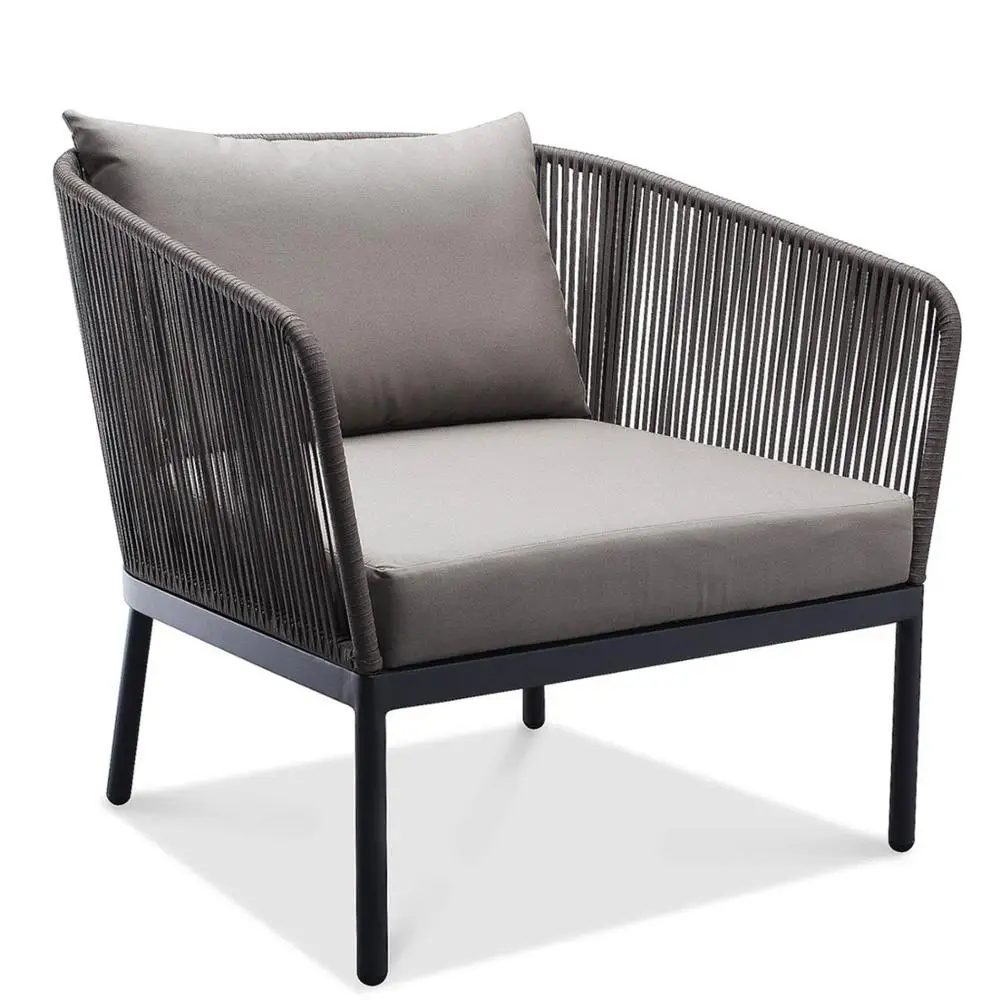 Уличная садовая мебель, алюминиевая рама, плетеный хлопковый канат, наборы диванов и стульев