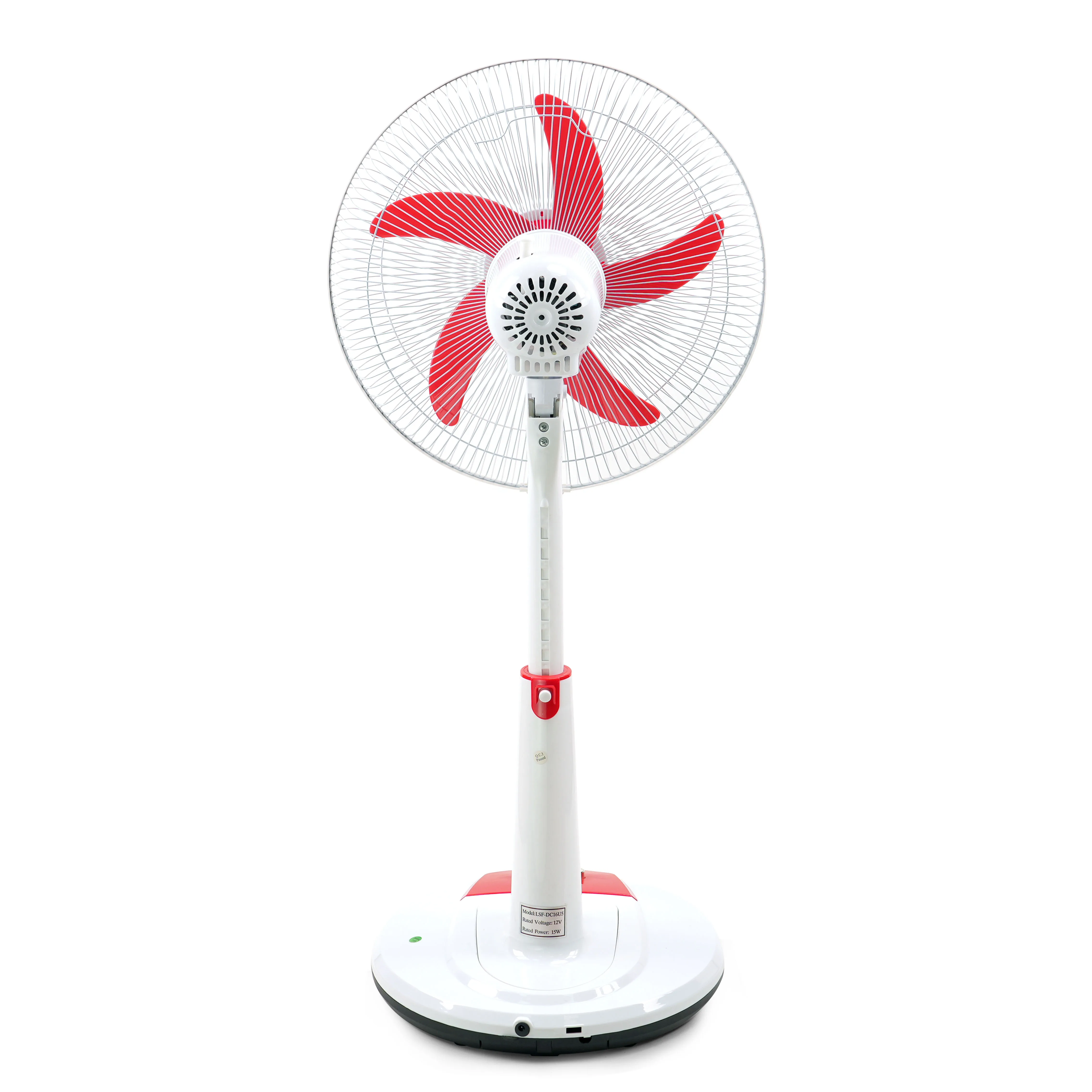 Dc Stand Fan Hot Selling 12v 16 Inch 12 Digital Plastic Ce Floor Air Cooling Fan 3 or 5 3 Speed Control Free Spare Parts Lisheng