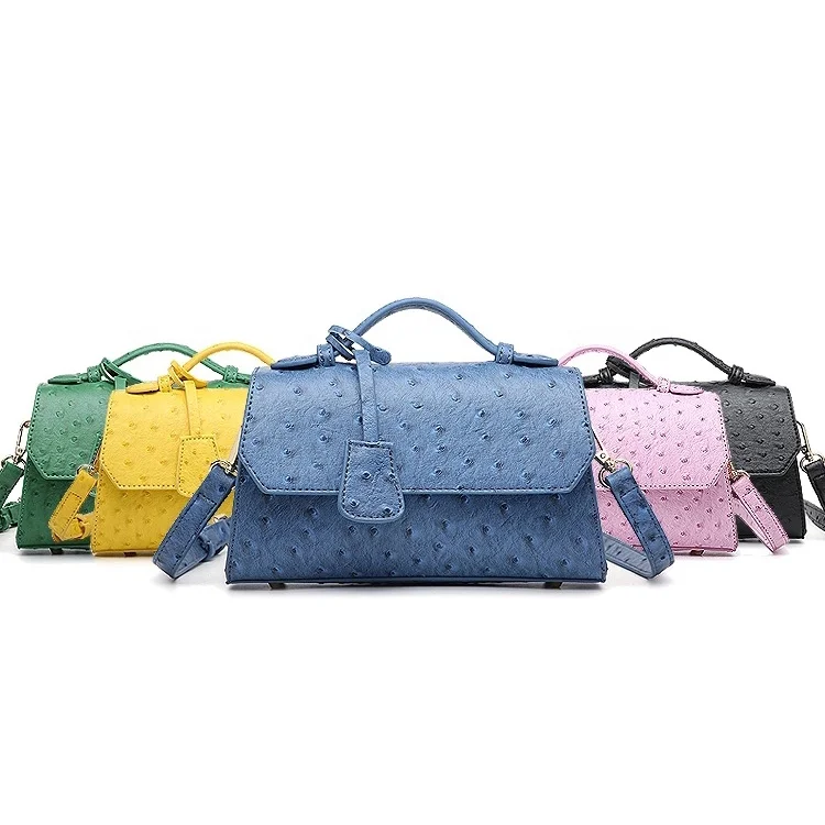
2021 Ins Fashion Blue Ostrich Python Clutch Ladies Bag Snake Pattern Leather Bags Women Hand Bag 