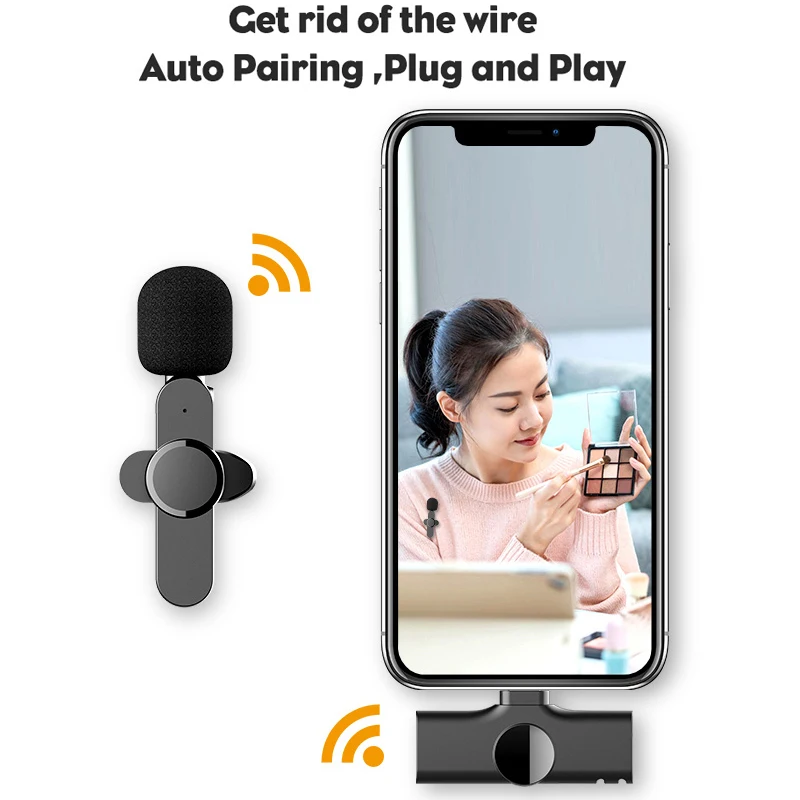 Мини-микрофон Vlog, конденсаторный беспроводной микрофон USB Type-C, 2,4 ГГц