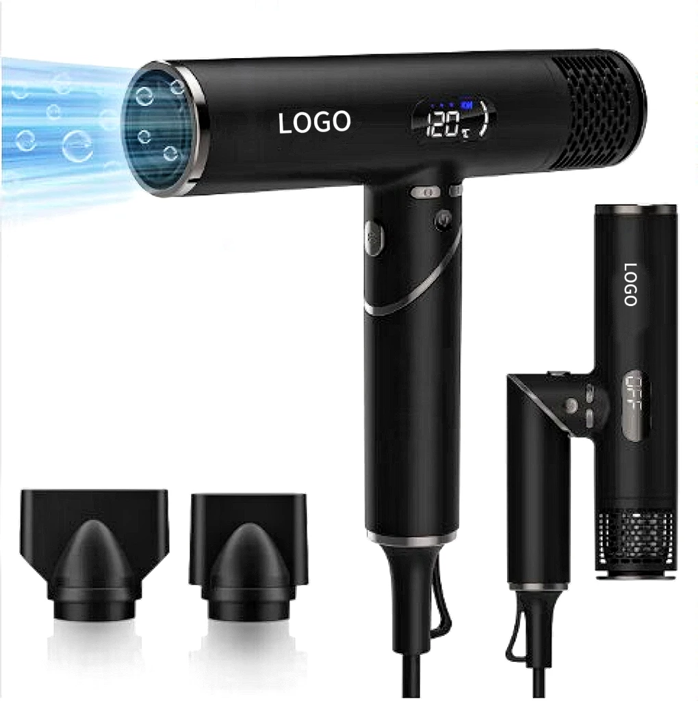 Складной мощный ионный высокоскоростной Быстросохнущий фен 110000 об/мин для женщин