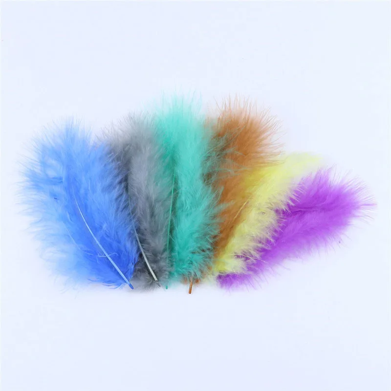 Colorful Turkey Marabou Feathers for DIY Christmas Decorations Cheap Sale Ostrich Material Dye-Patterned for Carnival Use